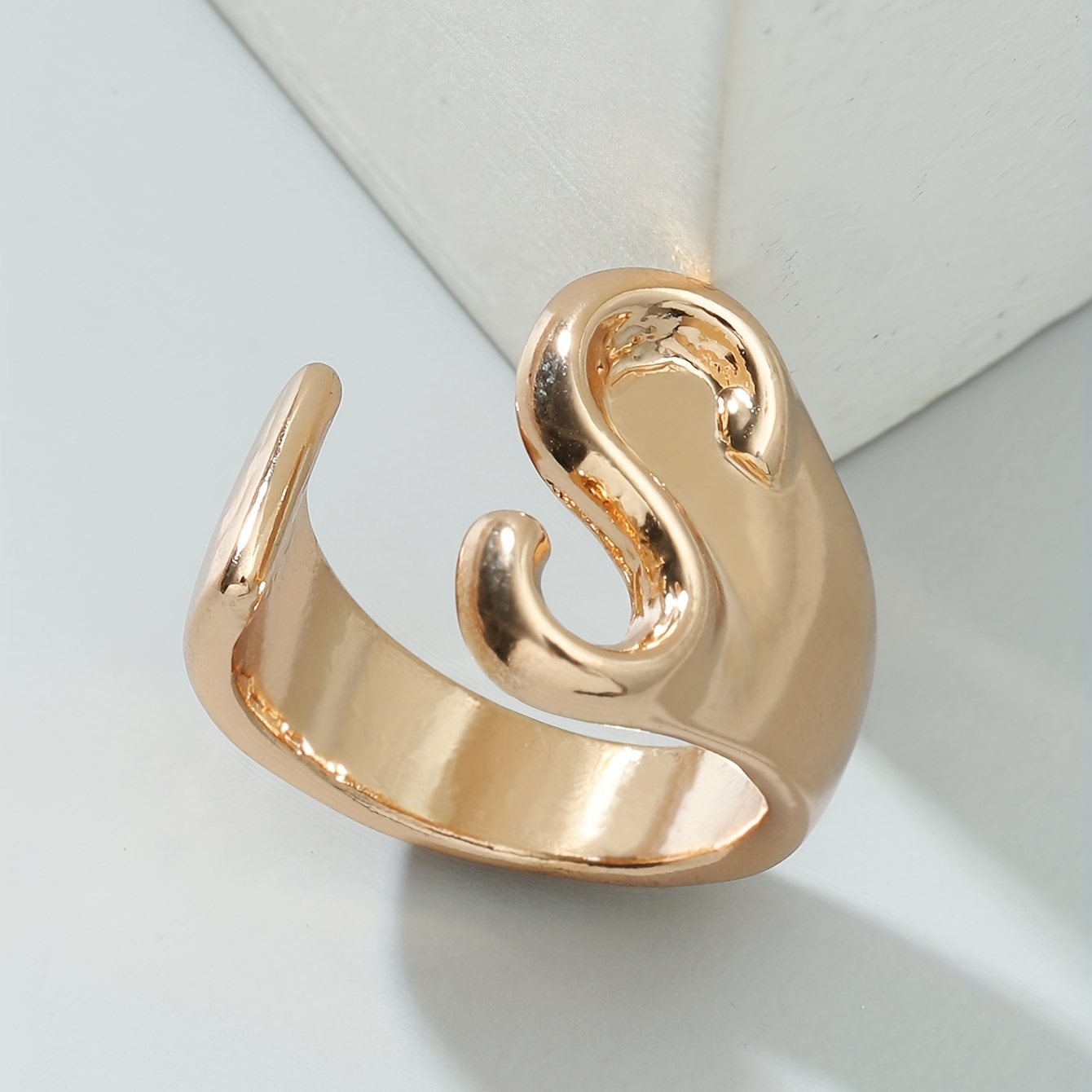 Minimalist Letter Ring For Men, Daily Decoration Gift